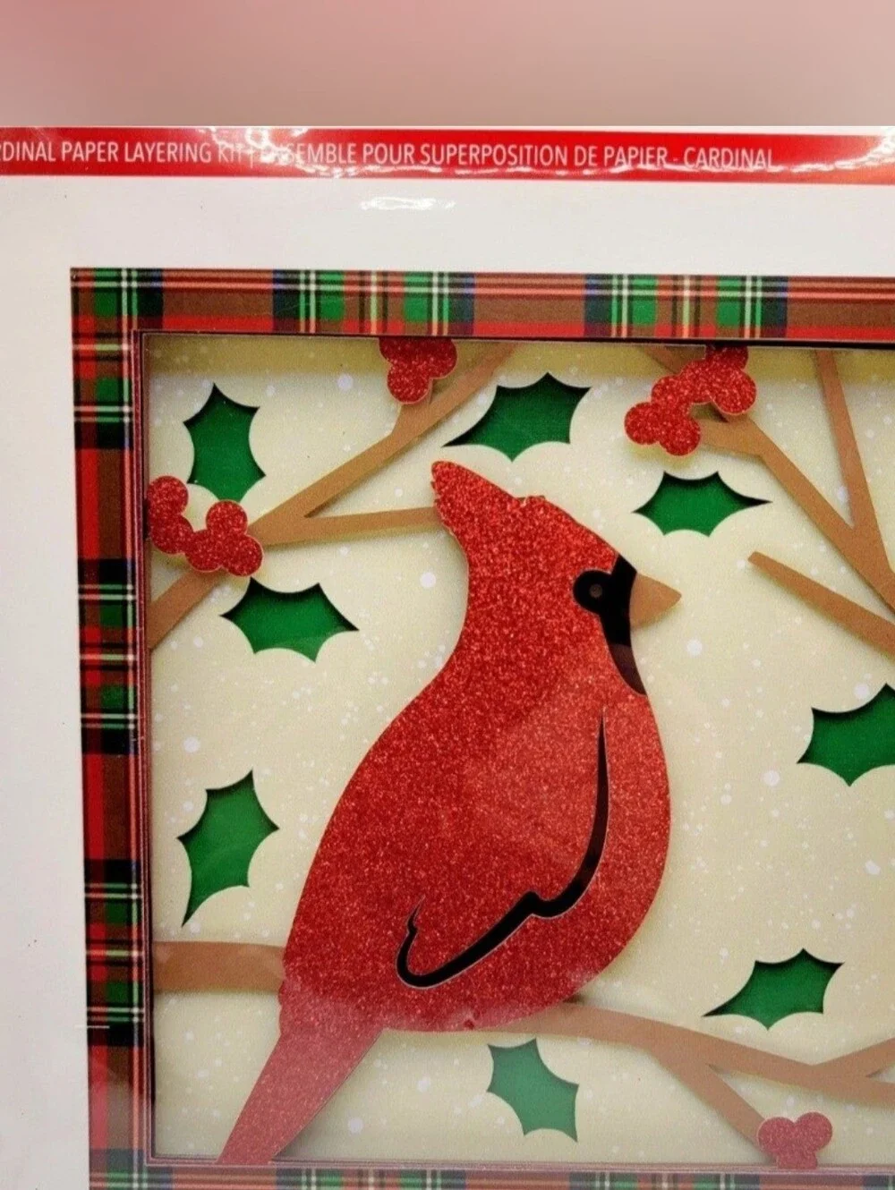 Christmas Cardinal Paper Layering Craft Kit Holiday Decor Recollections